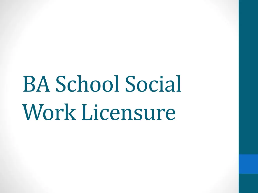 ba school social work licensure