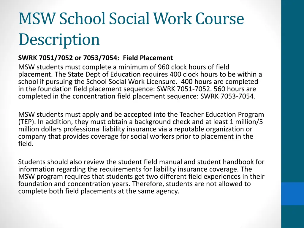 msw school social work course description 3