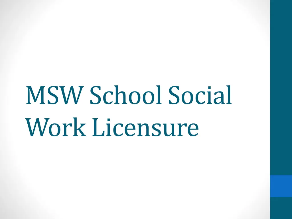 msw school social work licensure