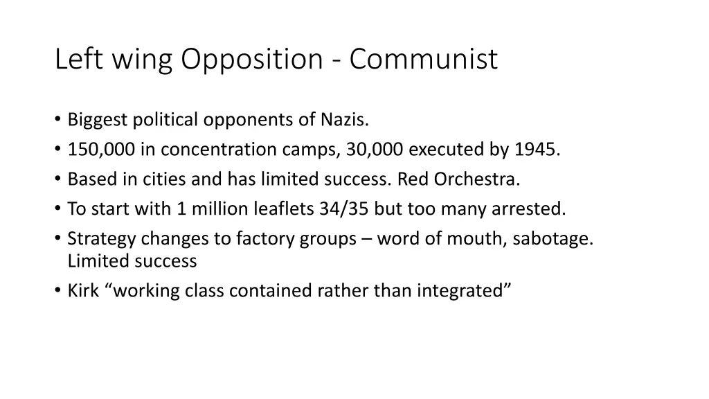 left wing opposition communist