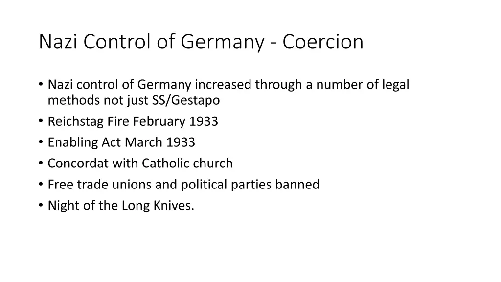 nazi control of germany coercion 1