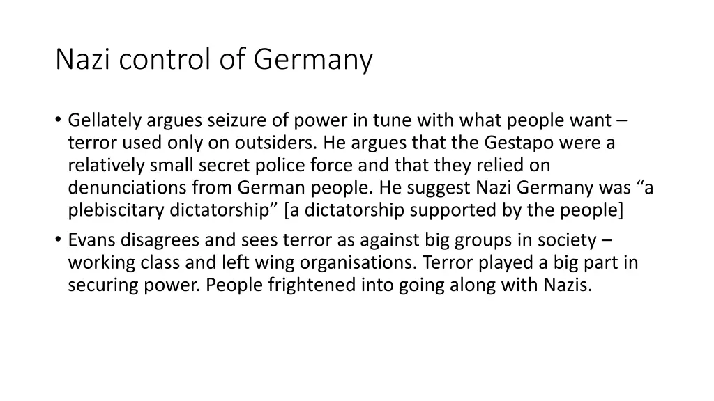 nazi control of germany