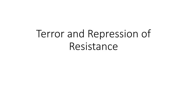 terror and repression of resistance