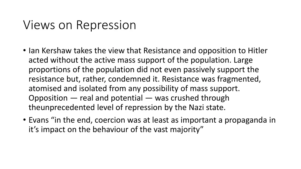 views on repression 1