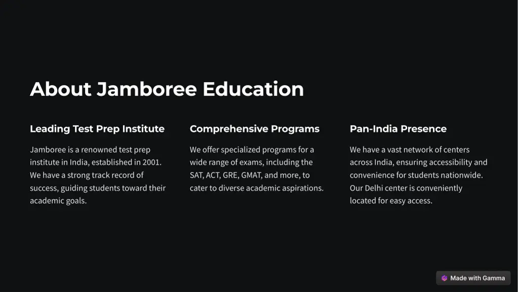 about jamboree education