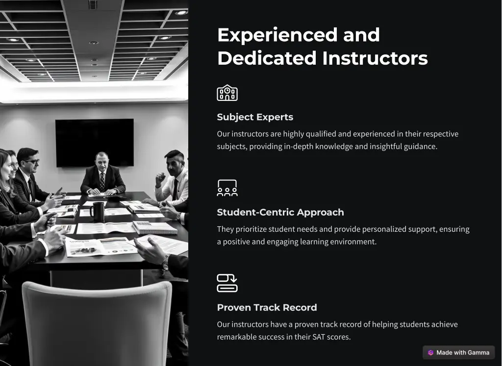 experienced and dedicated instructors