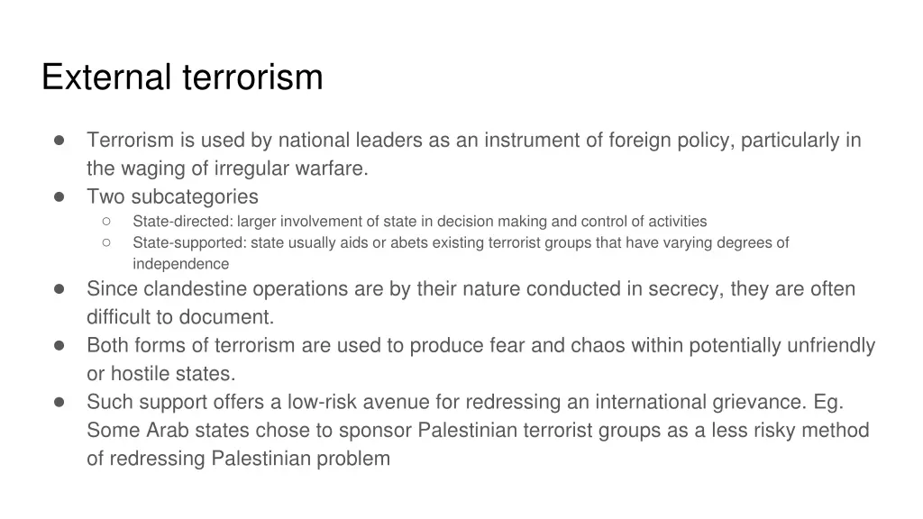 external terrorism