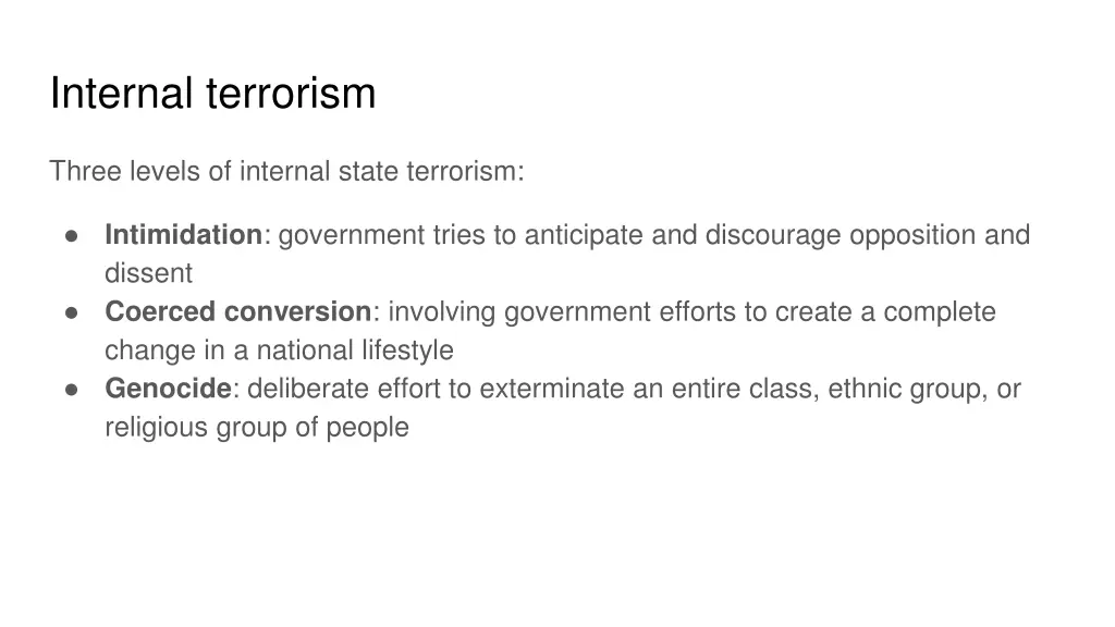 internal terrorism