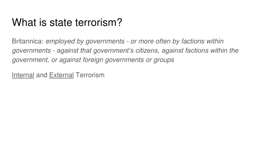 what is state terrorism