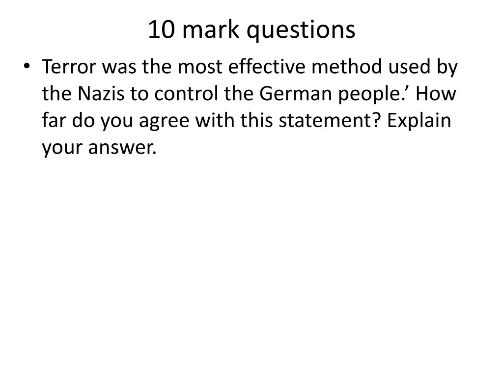 10 mark questions