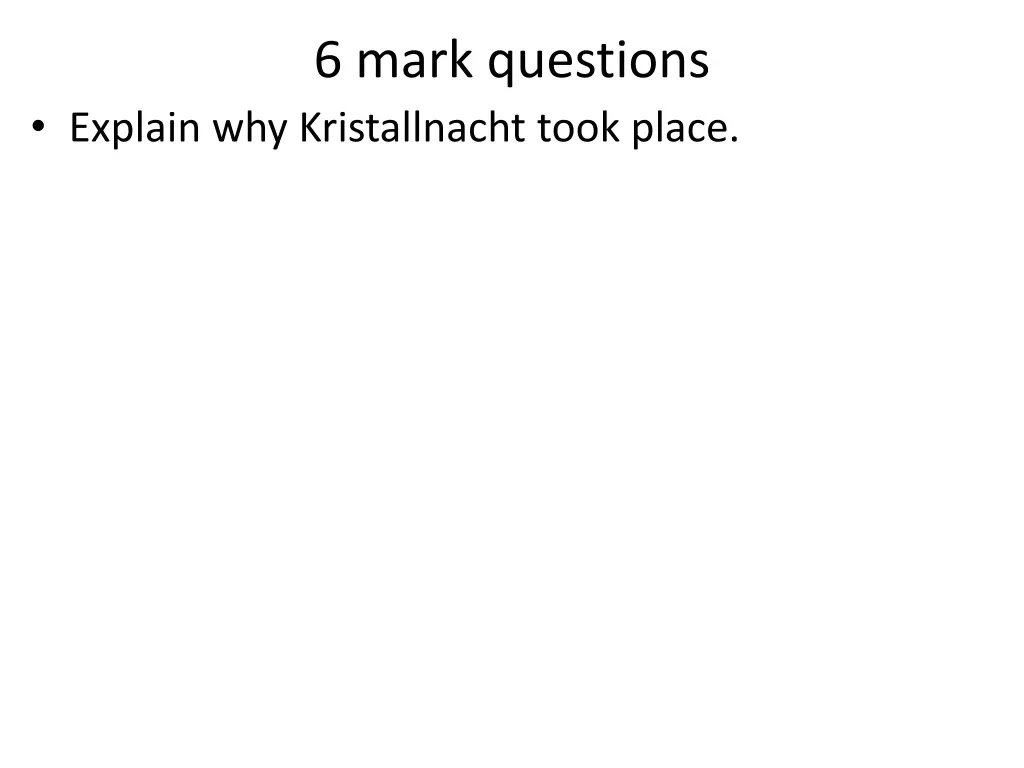 6 mark questions