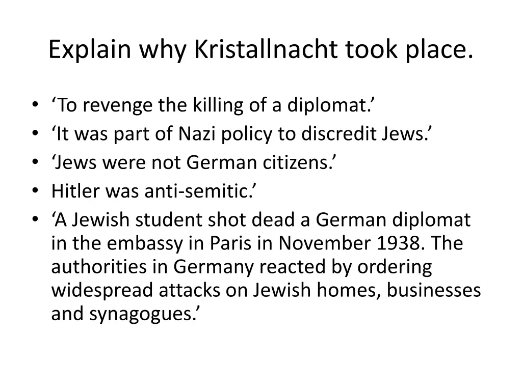 explain why kristallnacht took place