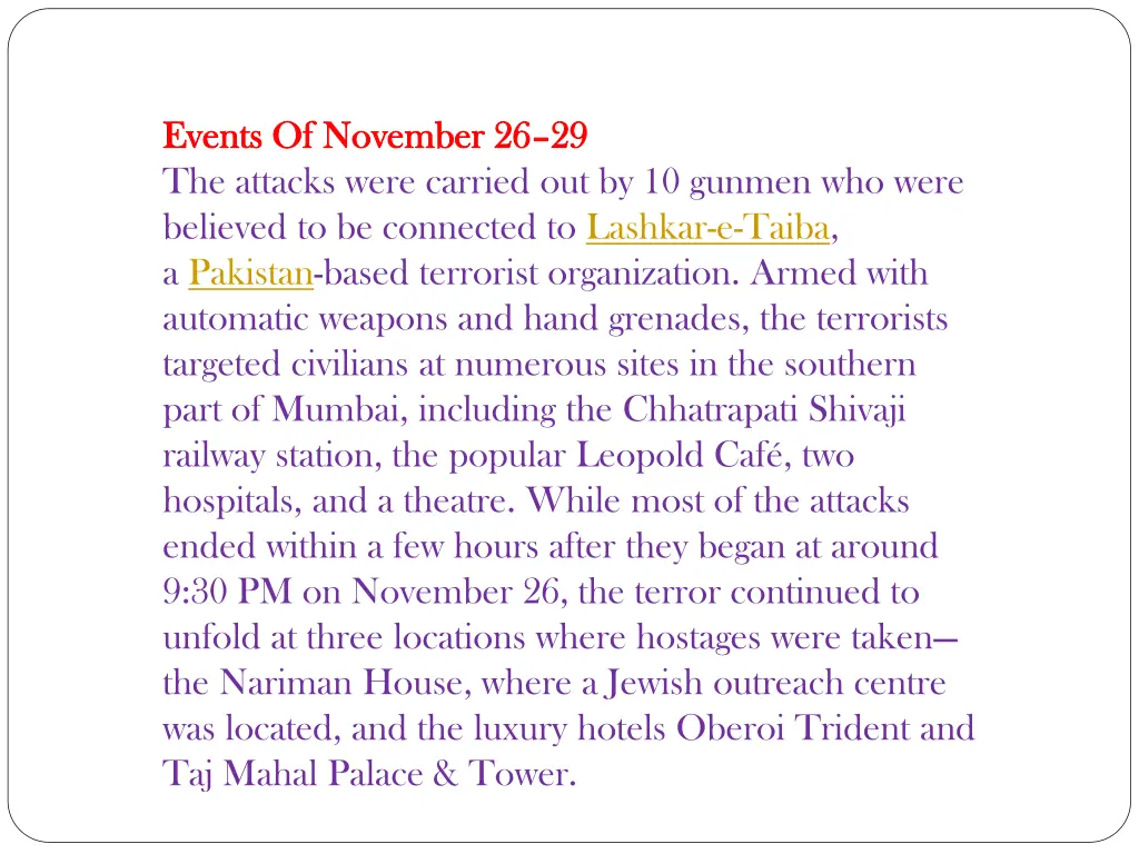events of november 26 events of november