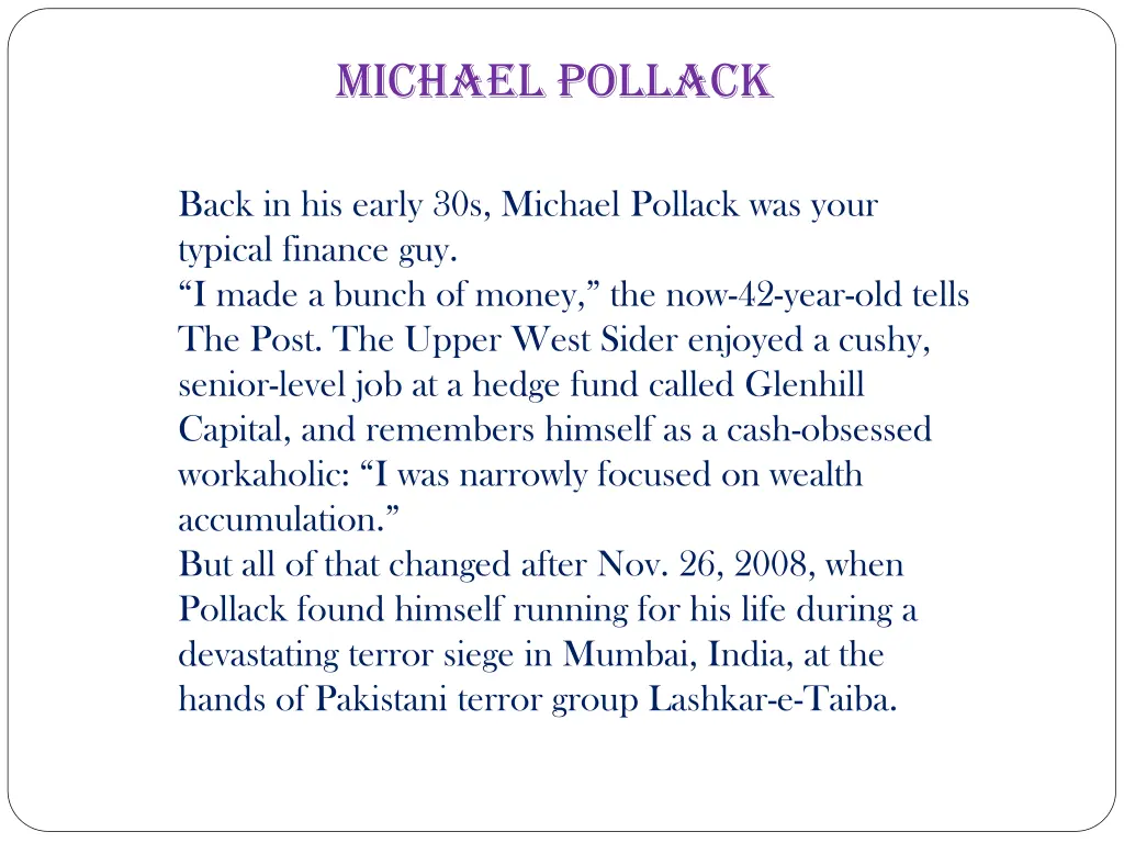 michael pollack