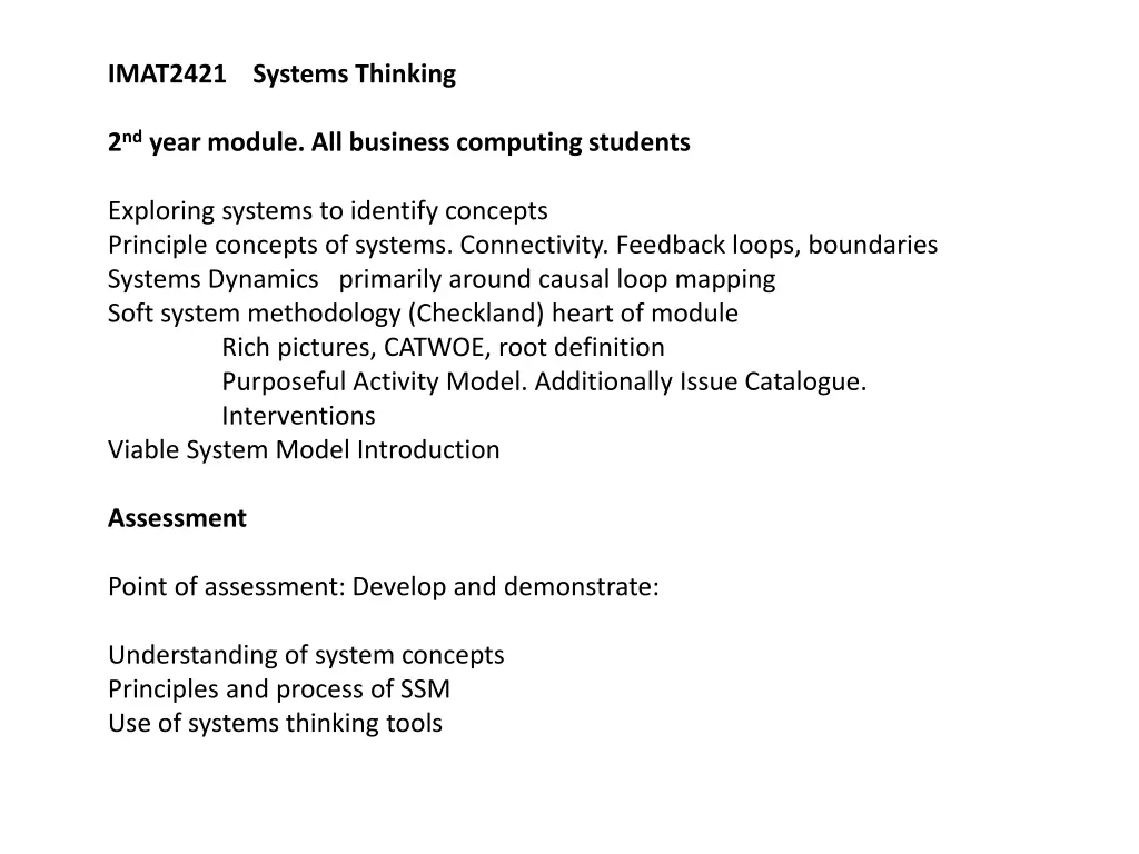 imat2421 systems thinking