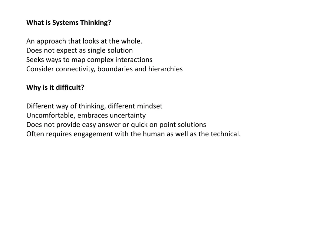 what is systems thinking