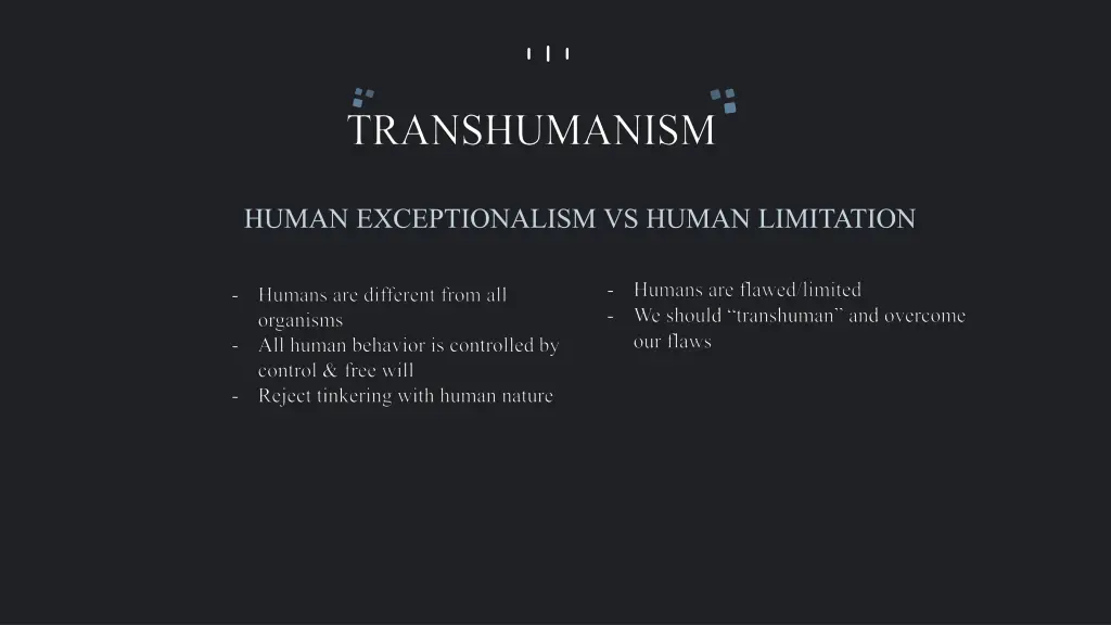 human exceptionalism vs human limitation