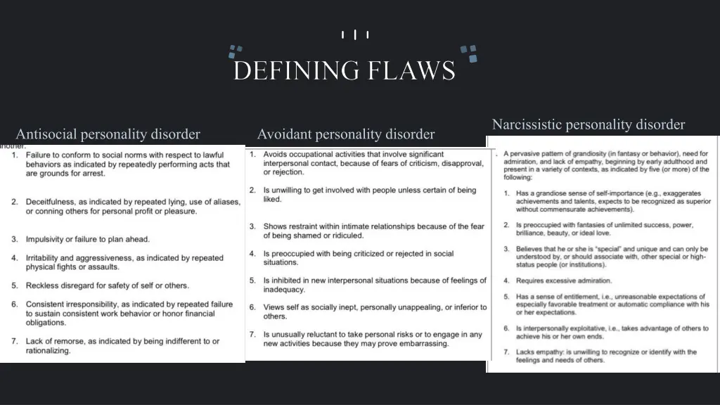 narcissistic personality disorder