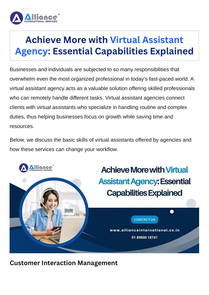 achieve more with virtual assistant agency