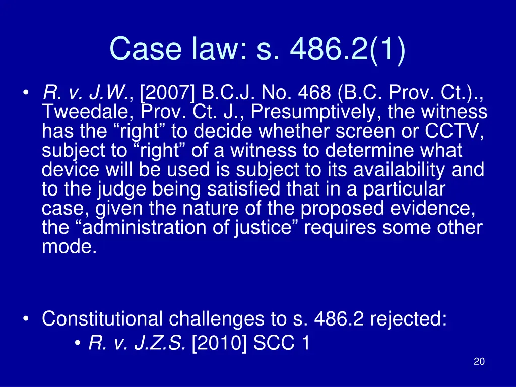 case law s 486 2 1