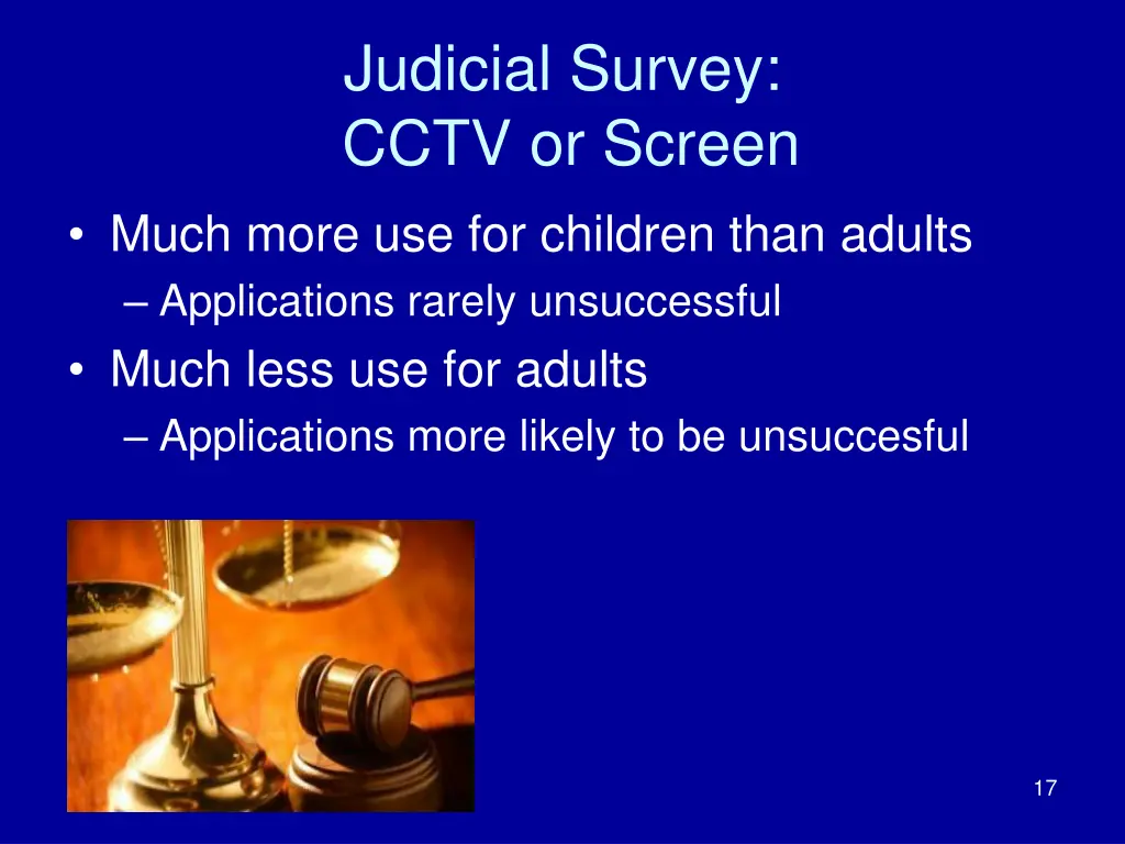 judicial survey cctv or screen