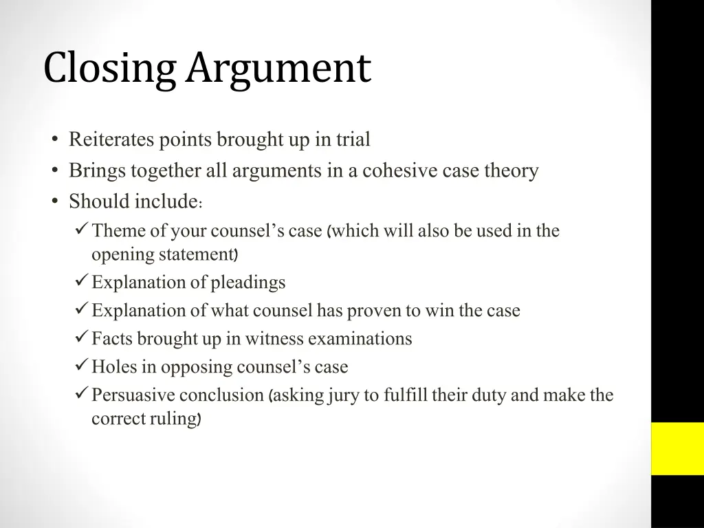 closing argument