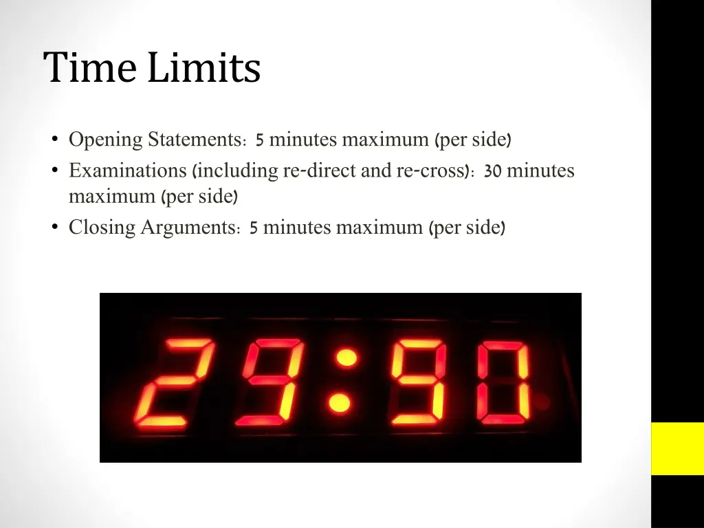 time limits