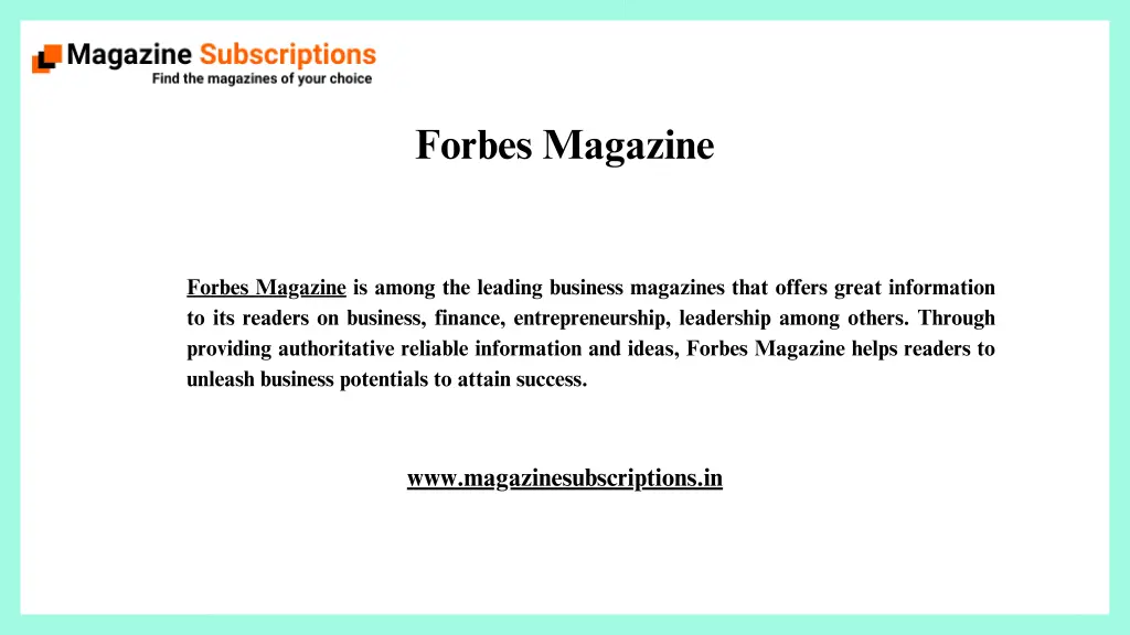 forbes magazine