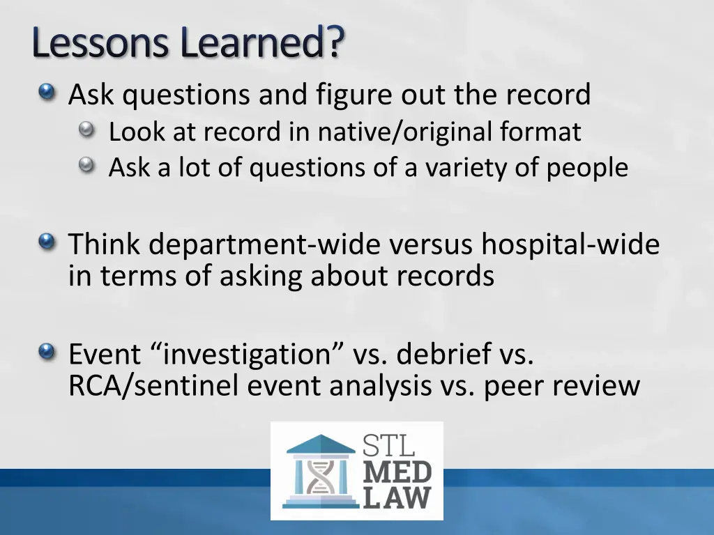 lessons learned ask questions and figure