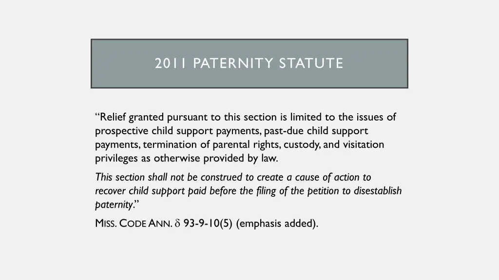 2011 paternity statute