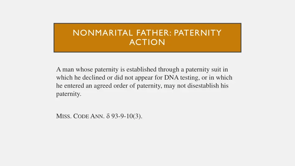 nonmarital father paternity action