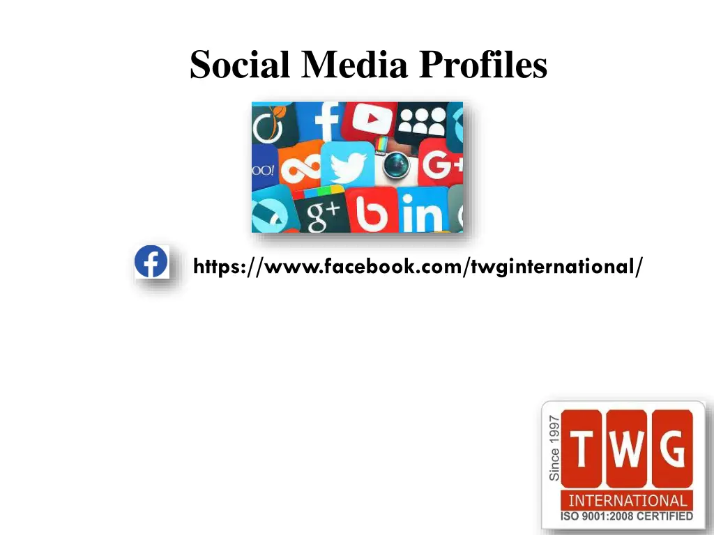 social media profiles