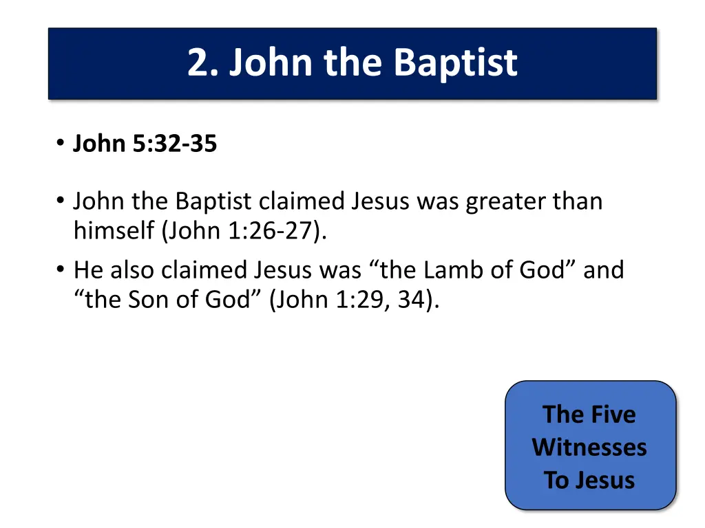 2 john the baptist