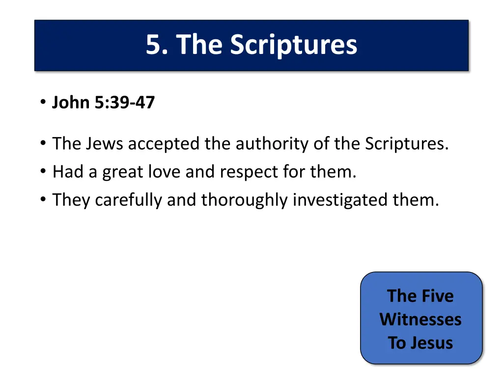 5 the scriptures