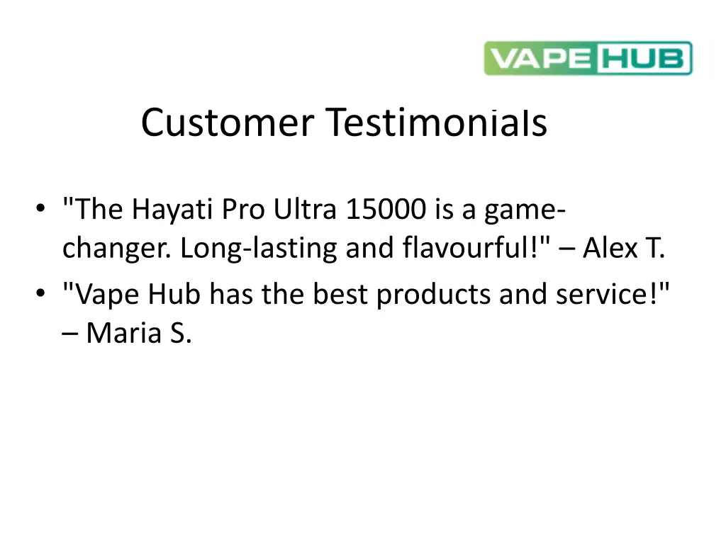 customer testimonials