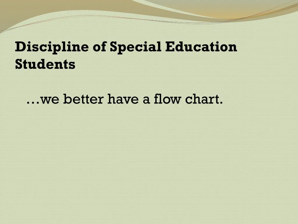 discipline of special education students