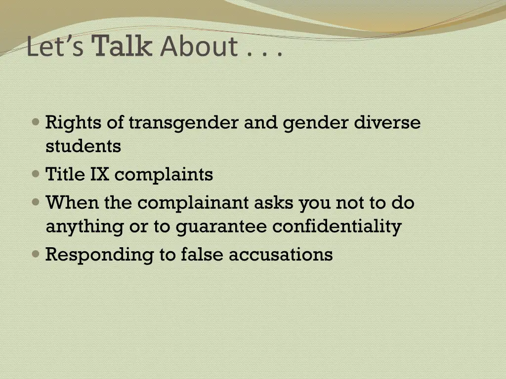 let s talk about rights of transgender and gender