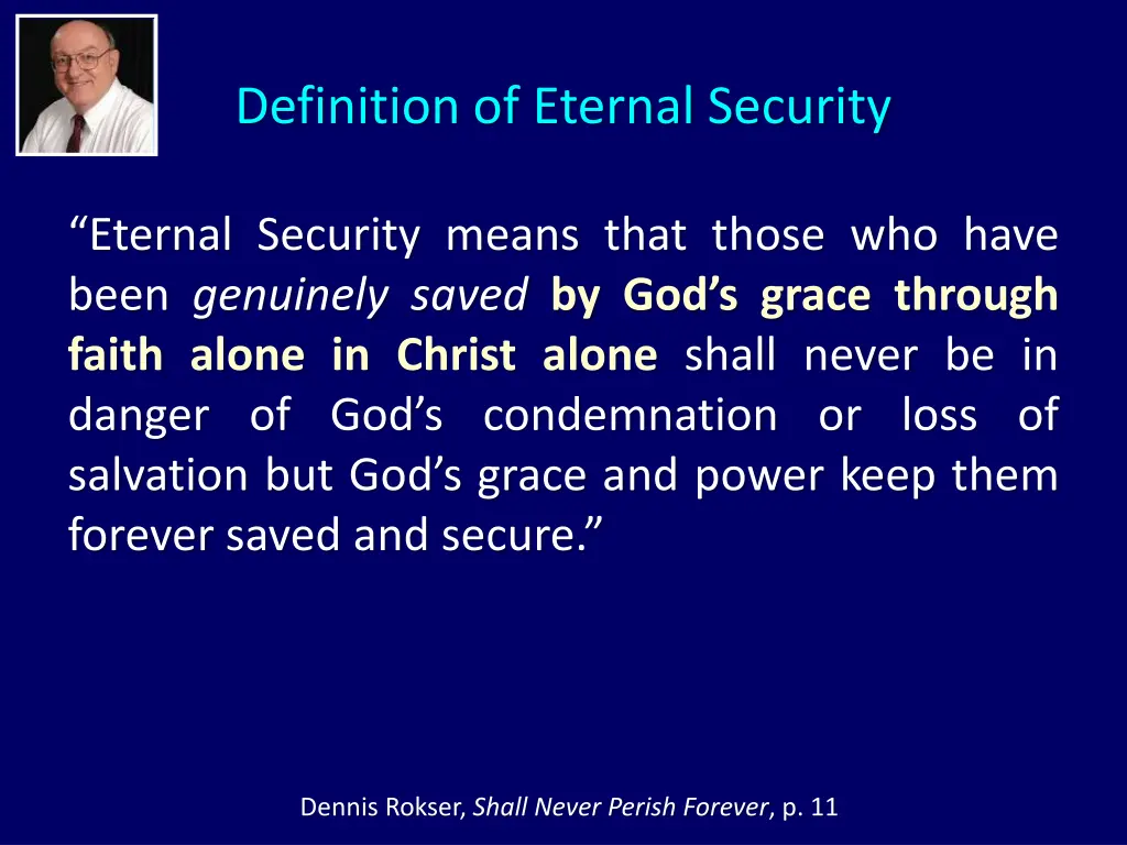 definition of eternal security