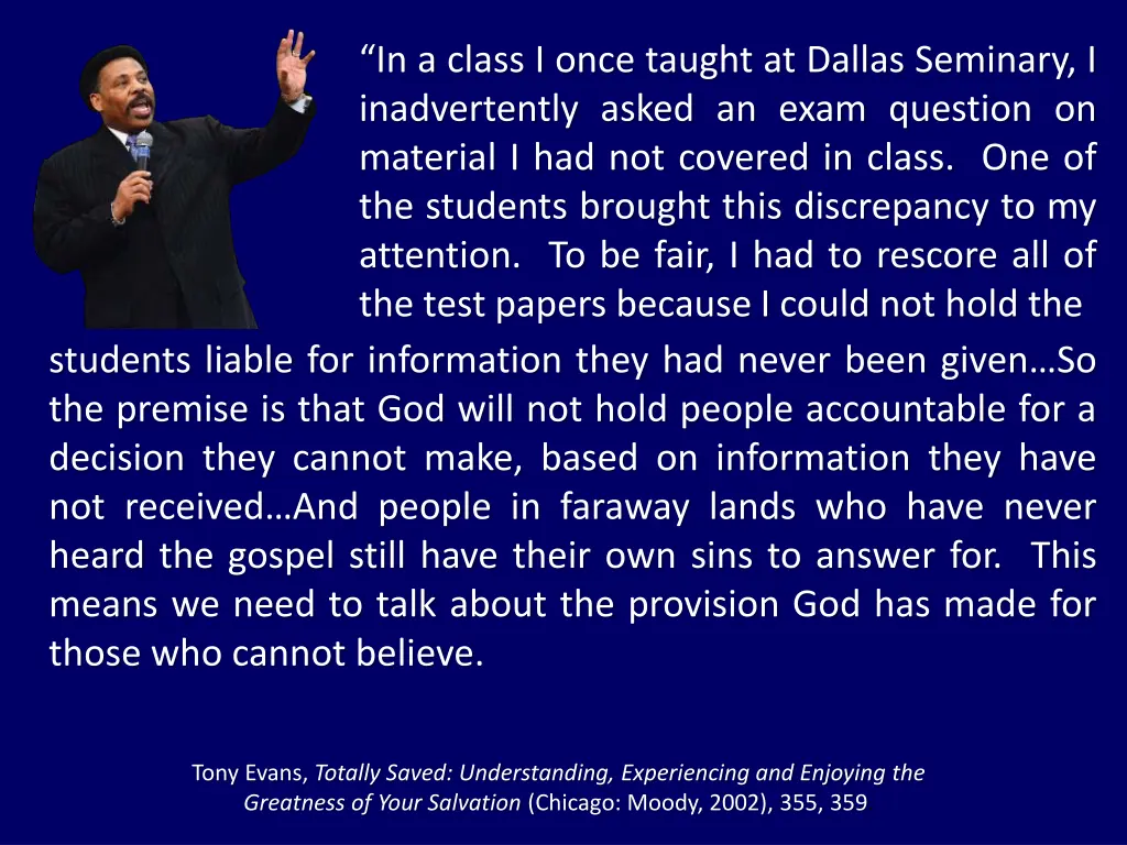 in a class i once taught at dallas seminary