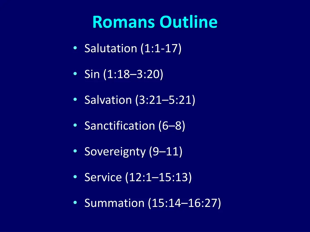 romans outline