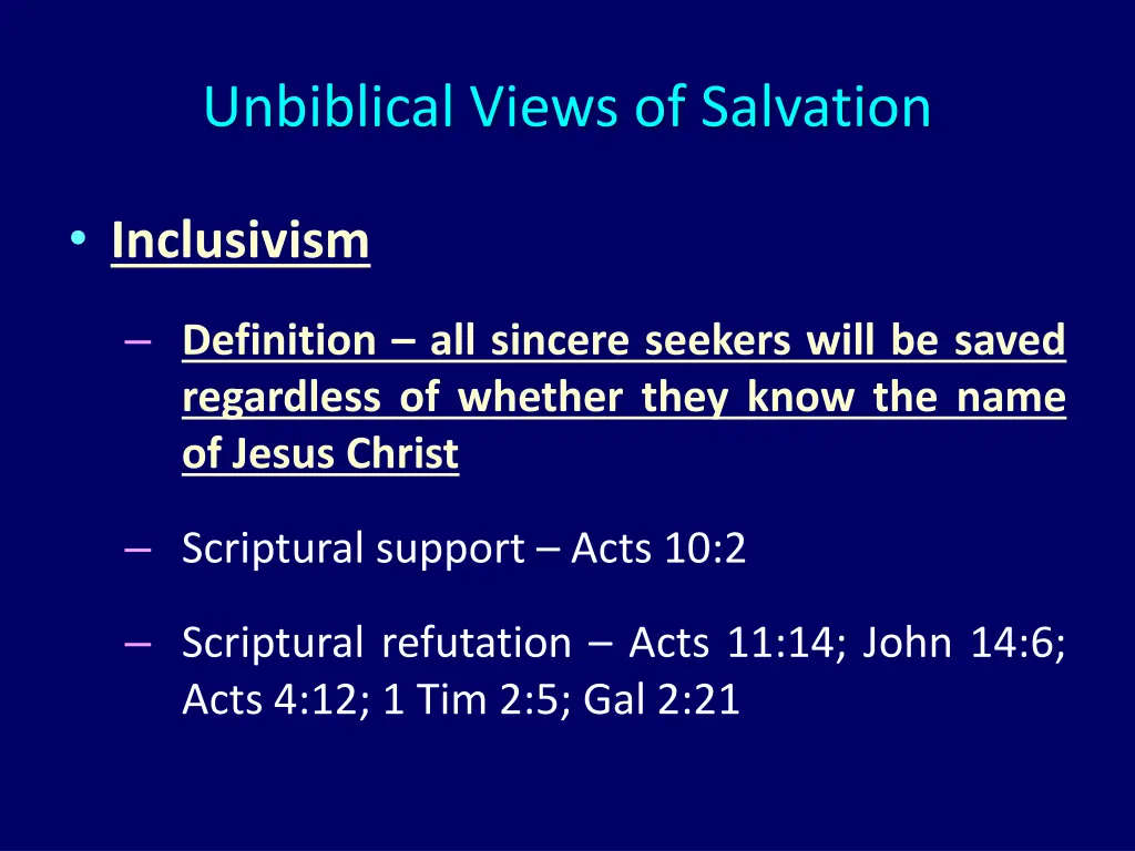 unbiblical views of salvation 5