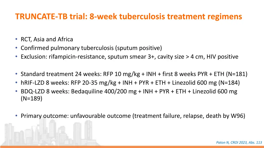 truncate tb trial 8 week tuberculosis treatment