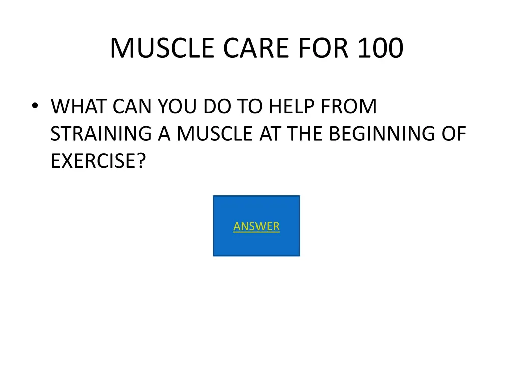 muscle care for 100