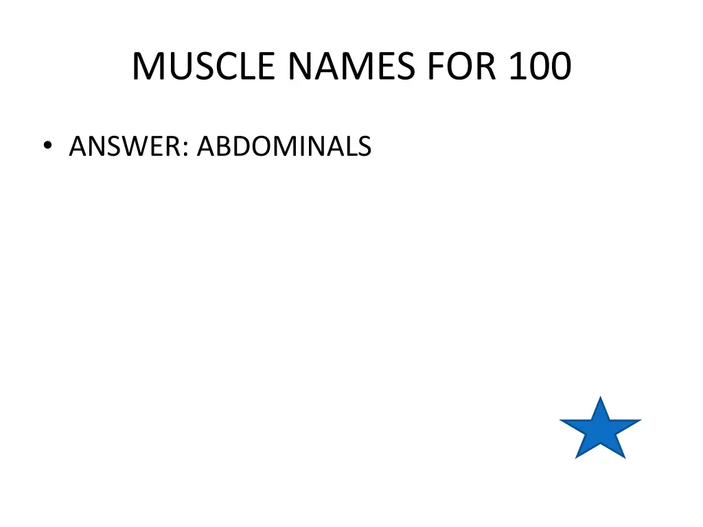 muscle names for 100 1