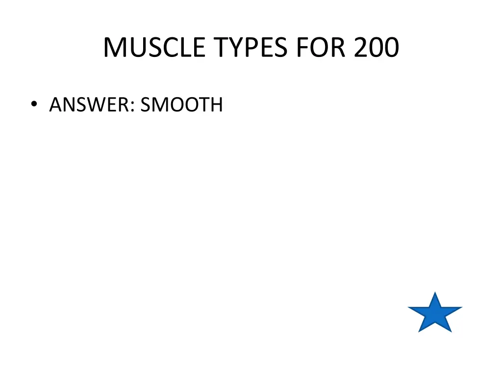 muscle types for 200 1