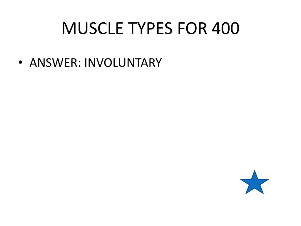 muscle types for 400 1