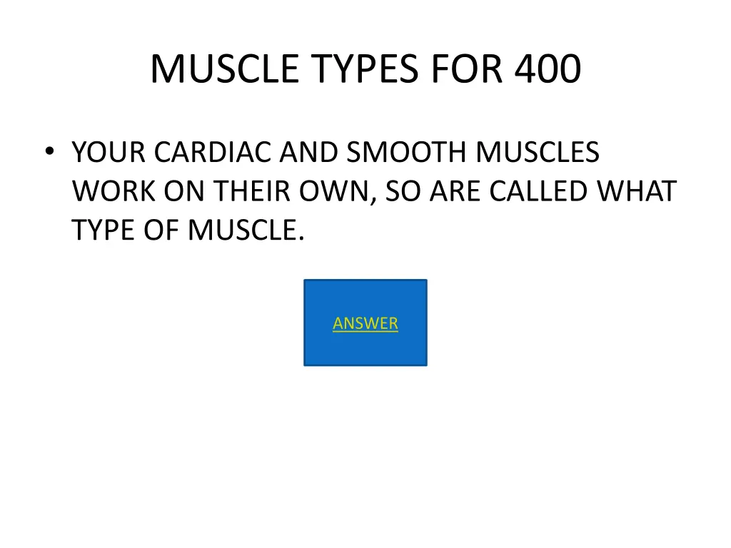 muscle types for 400