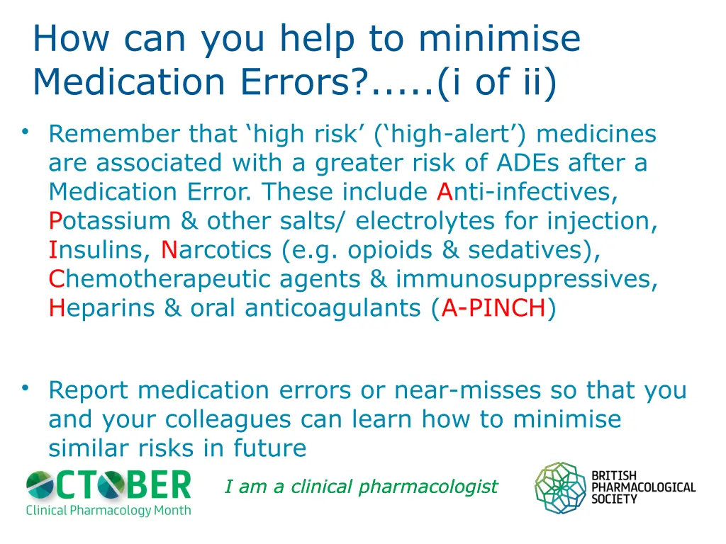 how can you help to minimise medication errors