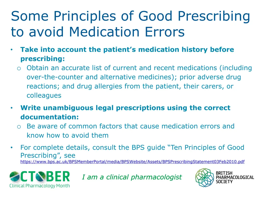 some principles of good prescribing to avoid