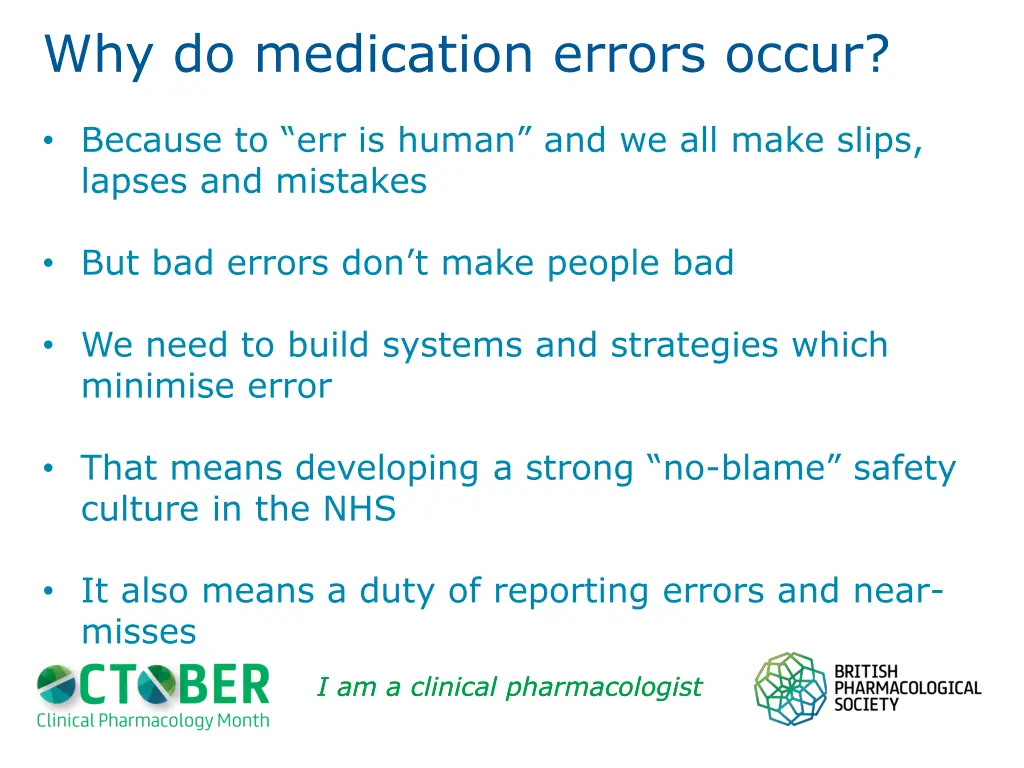 why do medication errors occur